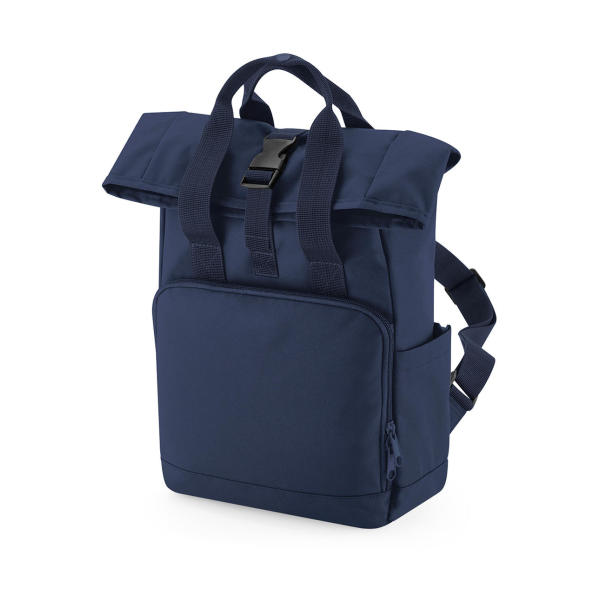 Recycled Mini Twin Handle Roll-Top Backpack - Navy Dusk - One Size