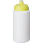 Baseline® Plus 500 ml flaska med sportlock - Vit/Limegrön