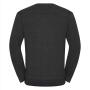 RUS Men V-neck Knitted Pullover, Charcoal Marl, 4XL