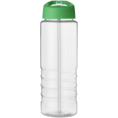 H2O Active® Treble 750 ml sportfles met tuitdeksel - Transparant/Groen