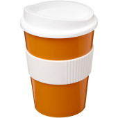 Americano® Medio 300 ml beker met grip - Oranje/Wit
