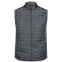Men's Knitted Hybrid Vest - grey-melange/anthracite-melange - S