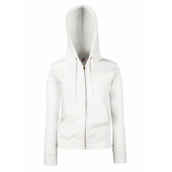 FOTL Lady-Fit Premium Hooded Sweat Jacket, White, XXL