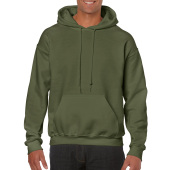 Gildan Sweater Hooded HeavyBlend for him Military Green S