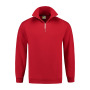 L&S Sweater Zip red 3XL
