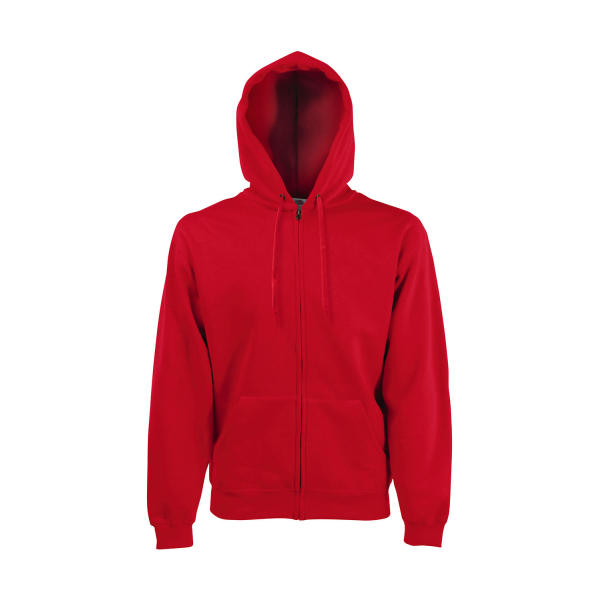 Classic Hooded Sweat Jacket - Red - XL