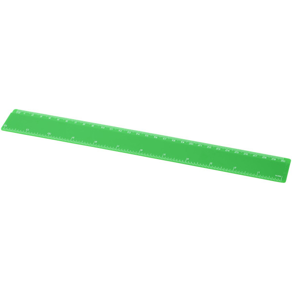 Renzo 30 cm kunststof liniaal - Groen