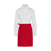BRUSSELS - Short Bistro Apron with Pocket - Red - One Size