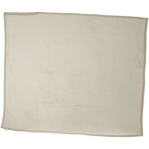 Springwood soft fleece and sherpa plaid blanket - Off white