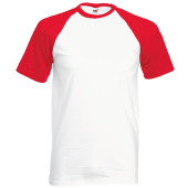 Valueweight Short Sleeve Baseball T White / Red XL