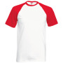 Valueweight Short Sleeve Baseball T White / Red 3XL