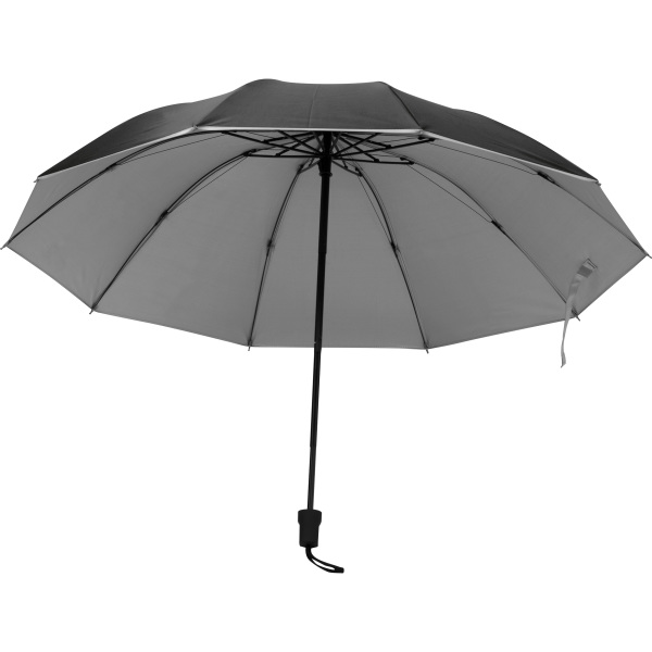 Paraplu met zilverkleurige binnenkant