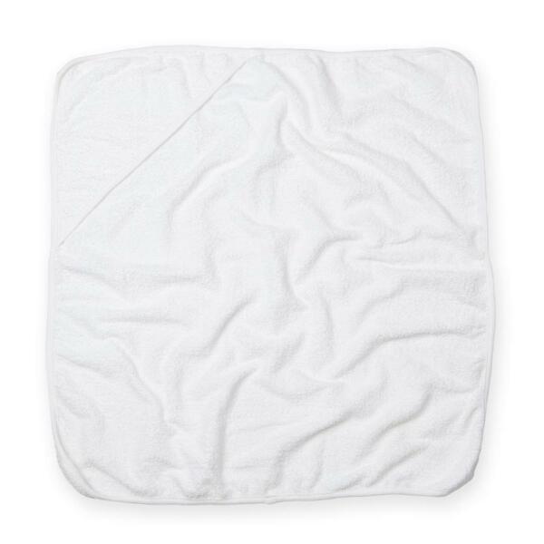 Babies Hooded Towel, White/White, ONE, Towel City