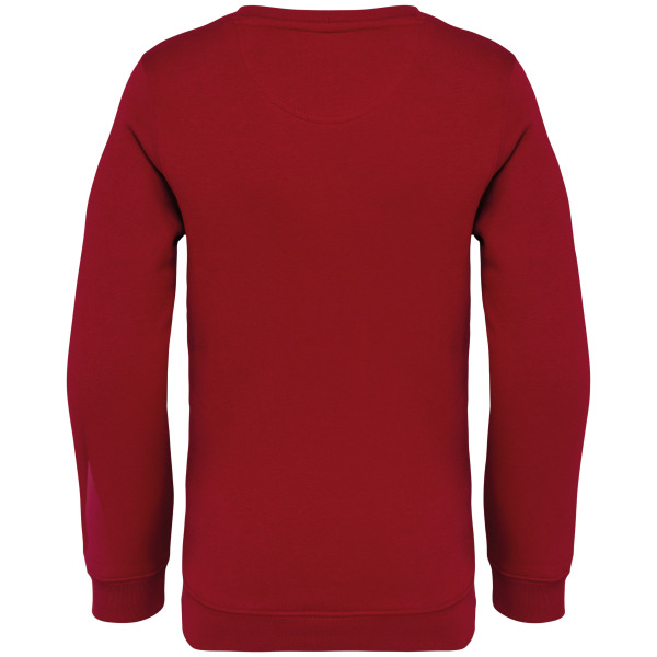 Ecologische kindersweater met ronde hals Hibiscus Red 4/6 jaar