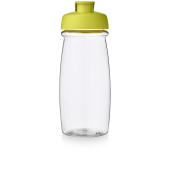 H2O Active® Pulse 600 ml sportfles met flipcapdeksel - Transparant/Lime