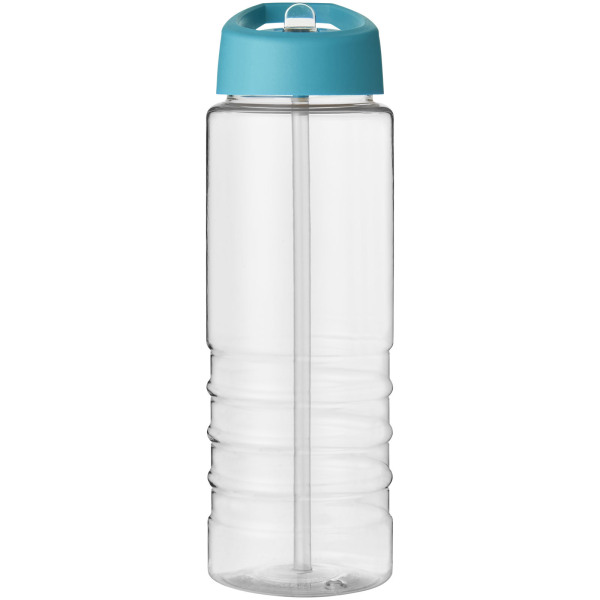 H2O Active® Treble 750 ml spout lid sport bottle - Transparent/Aqua blue