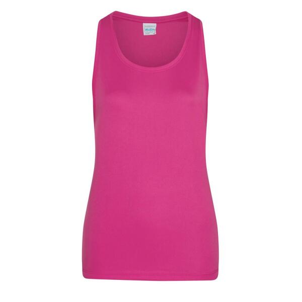 AWDis Ladies Cool Smooth Sports Vest, Hot Pink, XS, Just Cool