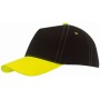 5-panel baseball cap SPORTSMAN black, yellow