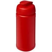 Baseline® Plus 500 ml sportflaska med uppfällbart lock - Röd