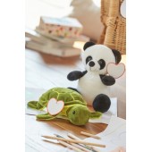 ALBERT - Pluche schildpad geel, groen, zwart