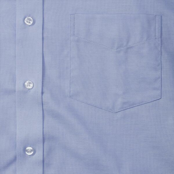 RUS Men Shortsleeve Classic Oxford Shirt, Oxford Blue, 6XL