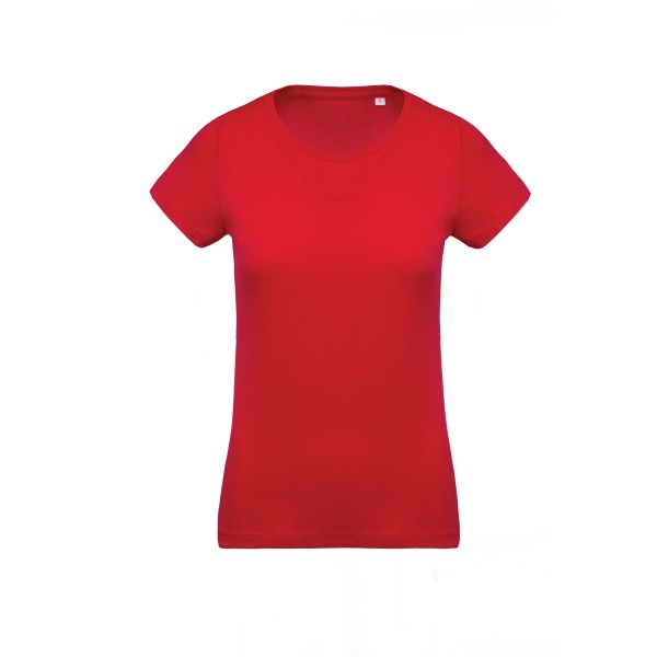 Dames-t-shirt BIO-katoen ronde hals Red L