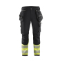 High Vis werkbroek 4-weg-stretch met gereedschapszakken
