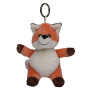 Plush fox with keychain - red brown