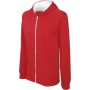 Kindersweatvest met capuchon Red / White 8/10 jaar