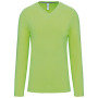 T-shirt V-hals lange mouwen Lime 4XL