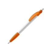Balpen Cosmo grip hardcolour - Wit / Oranje