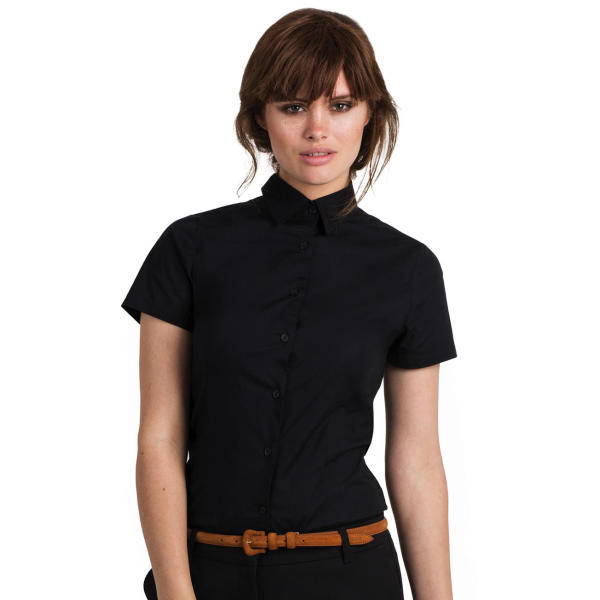 Black Tie SSL/women Poplin Shirt