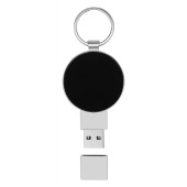 Ronde oplichtende USB - Zwart/Zilver/Wit - 32GB