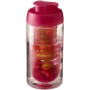 H2O Active® Bop 500 ml sportfles en infuser met flipcapdeksel - Transparant/Roze