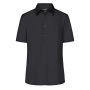 Ladies' Business Shirt Short-Sleeved - black - XS