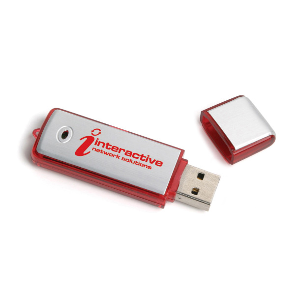 Aluminium 2 USB FlashDrive Express blauw