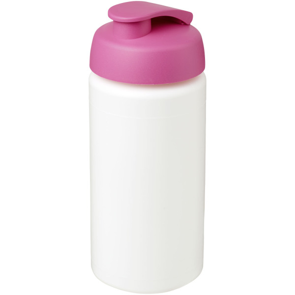 Baseline® Plus grip 500 ml flip lid sport bottle - White/Pink