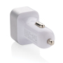 30W Fast car charger triple output with PD, white