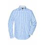 Men's Checked Shirt - glacier-blue/white - XXL