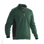 5401 Halfzip sweatshirt bosgr./zwart m