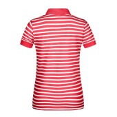 Ladies' Polo Striped - red/white - S