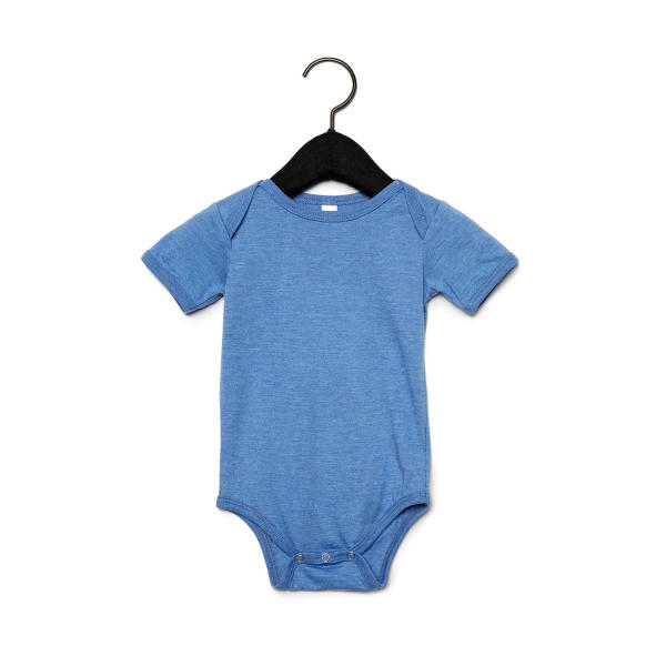 Baby Jersey Short Sleeve One Piece - Heather Columbia Blue - 18-24
