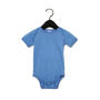 Baby Jersey Short Sleeve One Piece - Heather Columbia Blue - 3-6