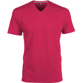 T-shirt V-hals korte mouwen Fuchsia 3XL