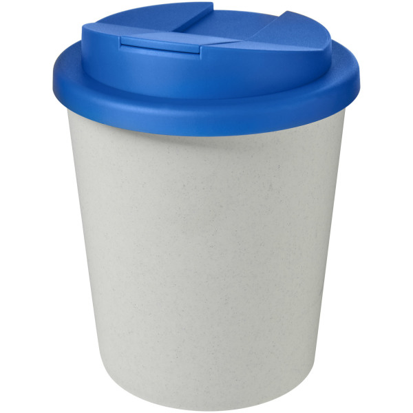 Americano® Espresso Eco 250 ml recycled tumbler with spill-proof lid - White/Mid blue