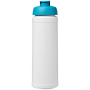 Baseline® Plus 750 ml sportfles met flipcapdeksel - Wit/Aqua