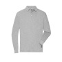 Men's Workwear-Longsleeve Polo - grey-heather - XS