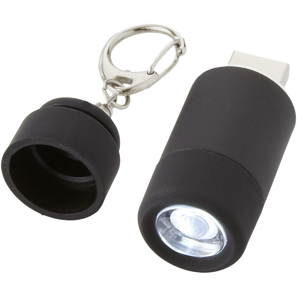Avior rechargeable LED USB keychain light - Solid black