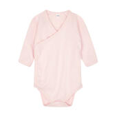 Baby Long Sleeve Kimono Bodysuit - Powder Pink