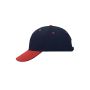 MB024 6 Panel Sandwich Cap navy/rood/navy one size